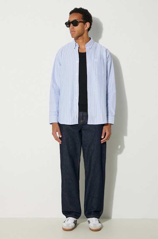 Carhartt WIP jeansy Single Knee Pant I032024.0102 granatowy AW24