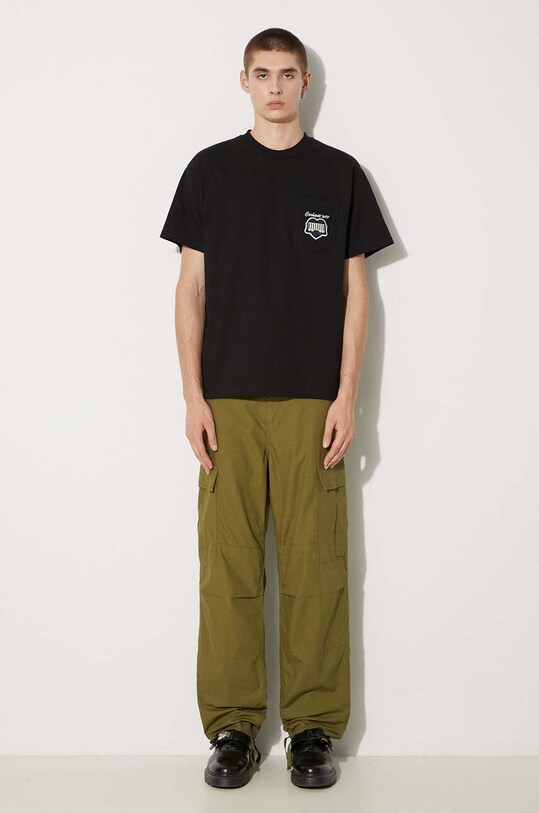 Бавовняні штани Carhartt WIP Regular Cargo Pant I032467.2BQ02 зелений AW24