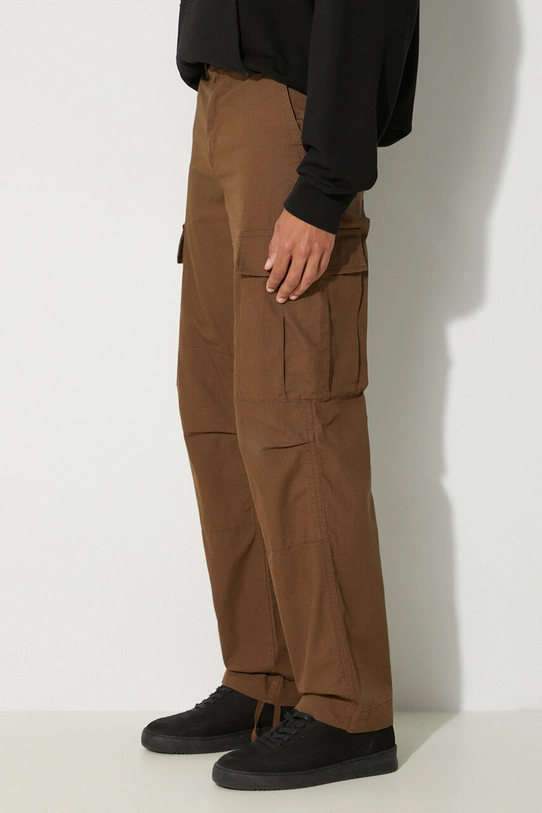 Bavlnené nohavice Carhartt WIP Regular Cargo Pant hnedá I032467.2Y02