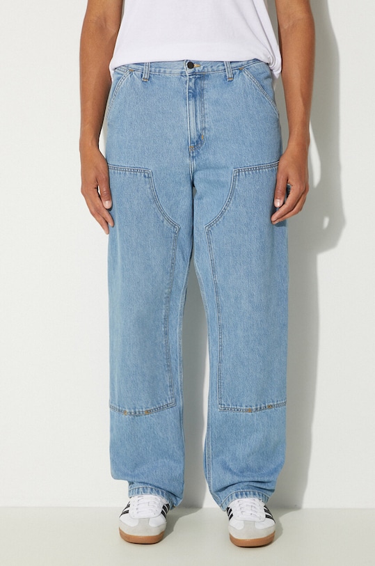 Džíny Carhartt WIP Double Knee Pant modrá I032699.0112