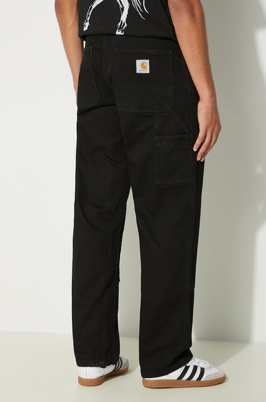 Ρούχα Βαμβακερό παντελόνι Carhartt WIP Double Knee Pant I032699.8902 μαύρο