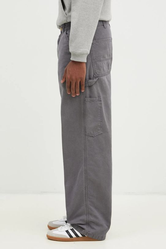 Бавовняні штани Carhartt WIP OG Single Knee Pant I033754.874J сірий AW24