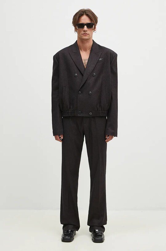 Martine Rose wool blend trousers Tailored Relaxed Fit Trouser 303WT06007 black