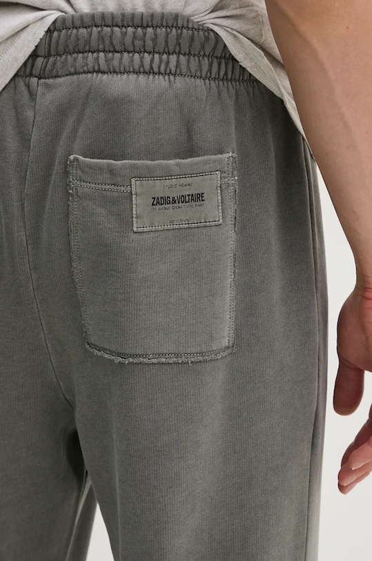 Хлопковые спортивные штаны ZADIG&VOLTAIRE серый JMPA00017