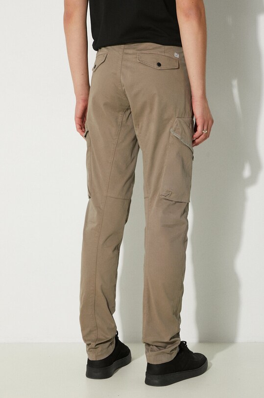 C.P. Company pantaloni Stretch Sateen Ergonomic Lens Cargo Pants 17CMPA058A005529G beige AW24