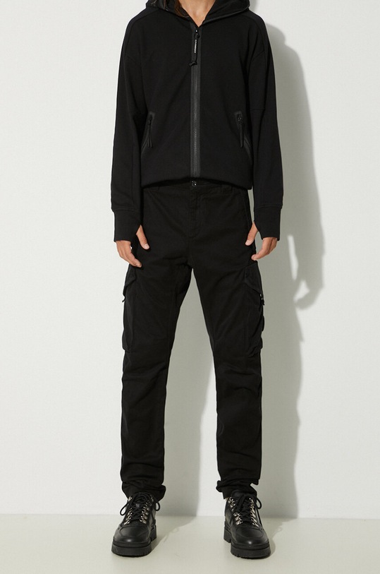 C.P. Company trousers Stretch Sateen Ergonomic Lens Cargo Pants black 17CMPA058A005529G