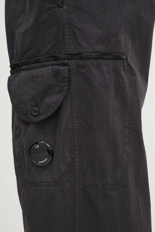 C.P. Company spodnie bawełniane Microreps Boxy Lens Cargo Pants czarny 17CMPA178A006134G