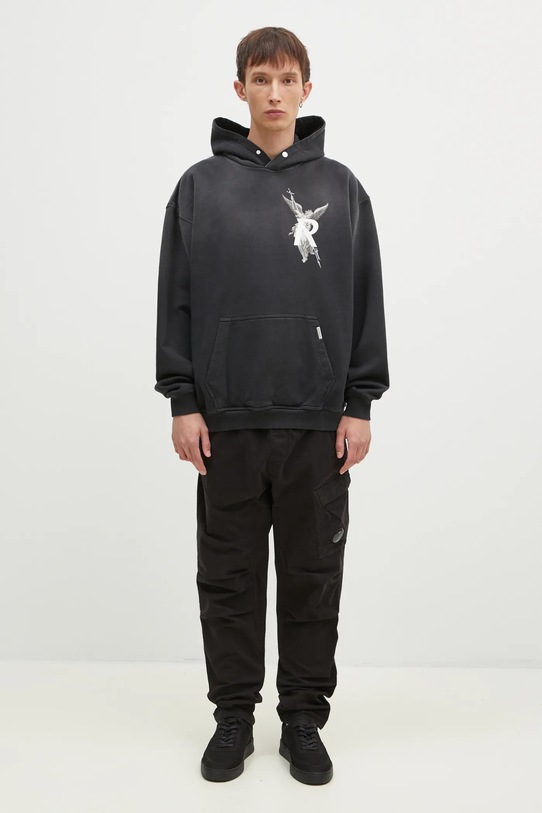 C.P. Company trousers Stretch Sateen Ergonomic Lens Single Cargo Pants 17CMPA180A005529G black