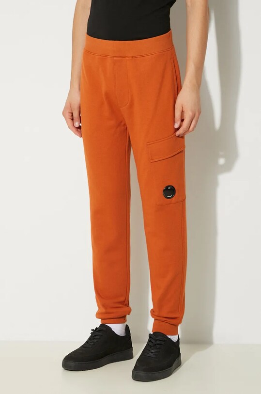 Îmbrăcăminte C.P. Company pantaloni de trening din bumbac Diagonal Raised Fleece Cargo Sweatpants 17CMSP017A005086W portocaliu