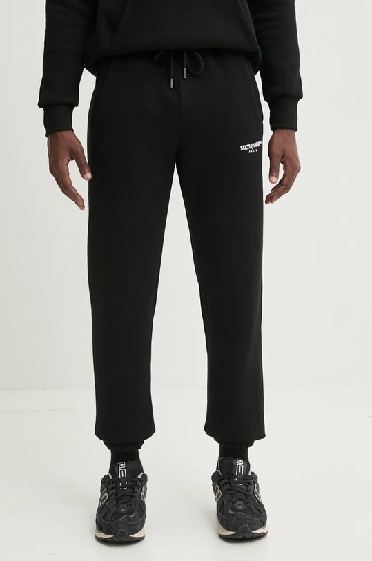 Sixth June pantaloni de trening tricotaj negru 23612