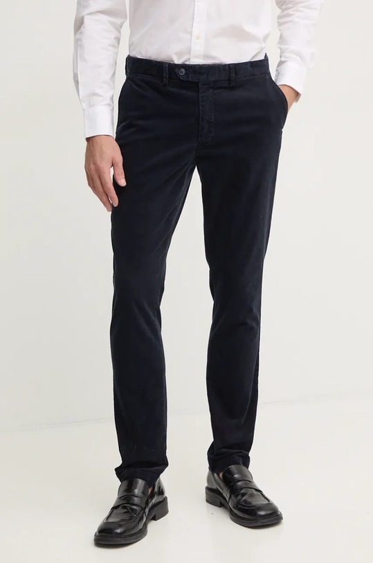 Manšestrové kalhoty Hackett London látka námořnická modř HM212656R