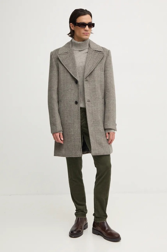 Manšestrové kalhoty Hackett London HM212656R zelená AW24