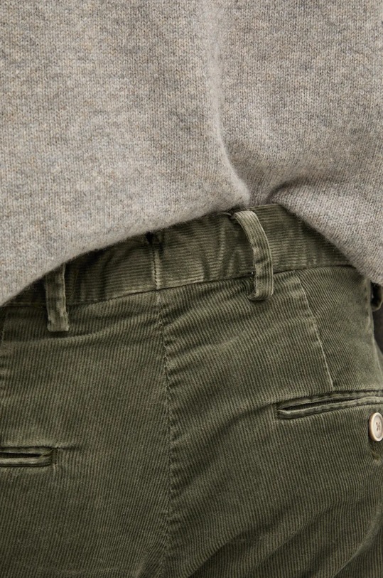Вельветові штани Hackett London зелений HM212656R