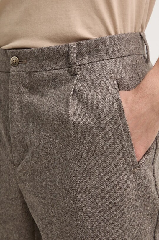 Шерстяные брюки Hackett London коричневый HM212660R