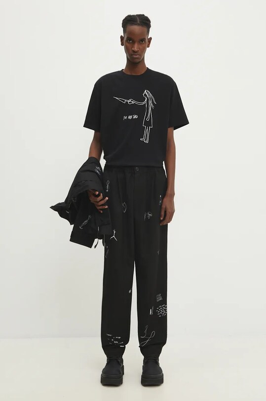 Undercover pantaloni de bumbac UC2D4505.2 negru