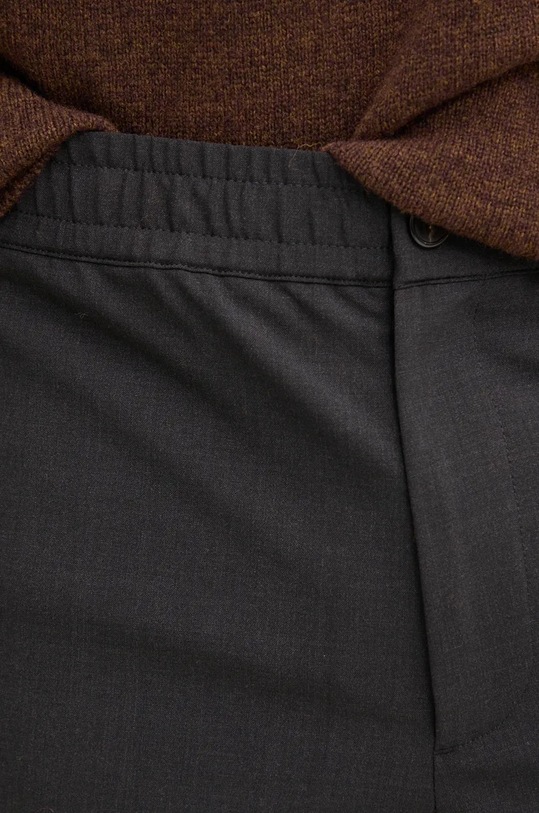 Theory spodnie wełniane czarny N0771205