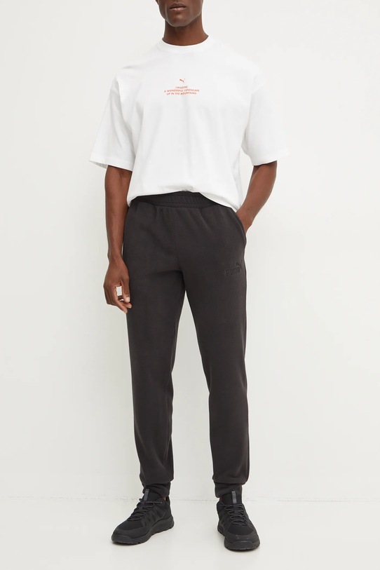 Puma spodnie dresowe dzianina czarny 681894