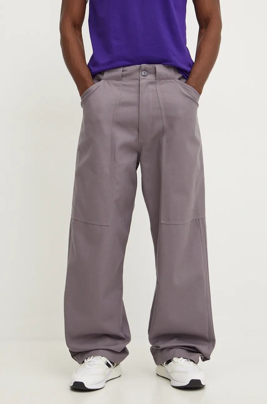 Hlače adidas Originals pamuk siva IY0140