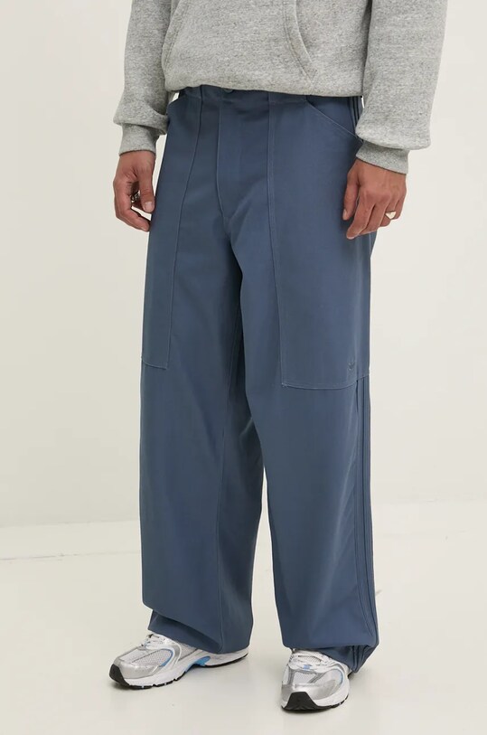 Хлопковые брюки adidas Originals хлопок голубой IY2278