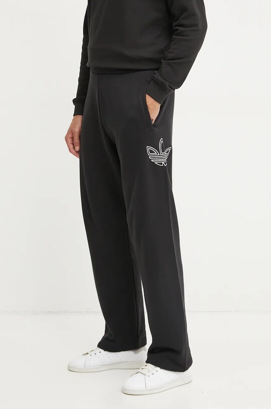adidas Originals pantaloni de trening din bumbac bumbac negru JJ1510