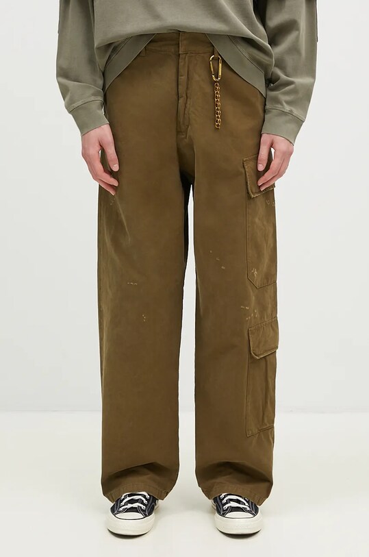 DARKPARK pantaloni de bumbac Jeffrey bumbac verde MTR36.FAP05.0061