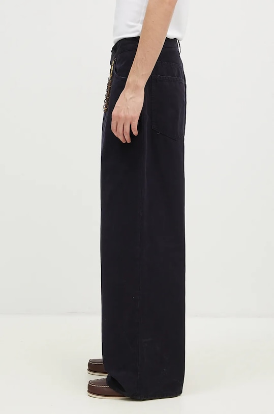 Памучен панталон DARKPARK Ray MTR11.FAP05.0058 тъмносин AW24