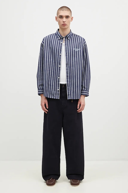 Памучен панталон DARKPARK Ray MTR11.FAP05.0058 тъмносин