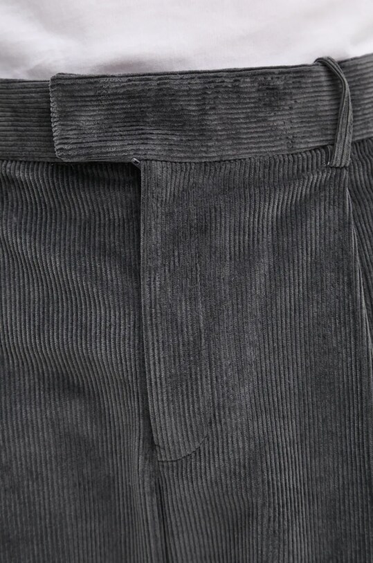 Drôle de Monsieur spodnie sztruksowe Le Pantalon Golfeur Corduroy szary E.BP165.CO156.DGR