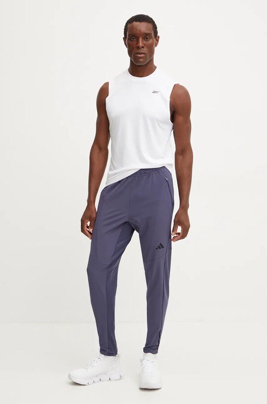 adidas Performance spodnie treningowe Designed for Training IY1126 niebieski AW24