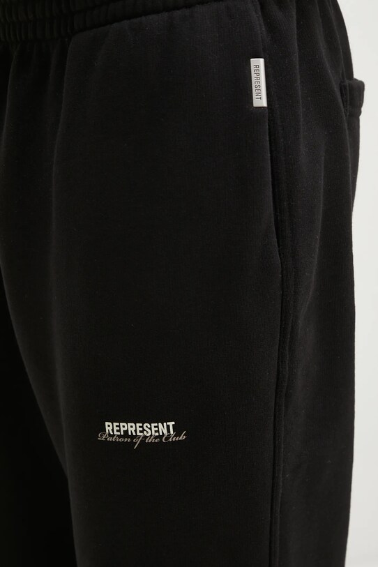 Хлопковые спортивные штаны Represent Patron Of The Club Sweatpant чёрный MLM4278.001