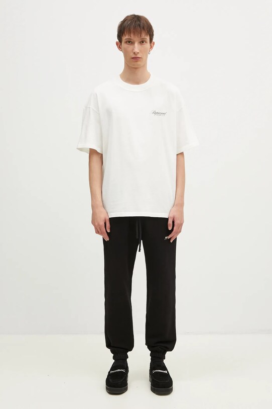 Хлопковые спортивные штаны Represent Patron Of The Club Sweatpant MLM4278.001 чёрный