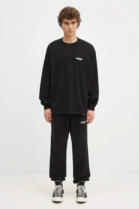 Βαμβακερό παντελόνι Represent Represent Owners Club Sweatpant OCM41116.001 μαύρο