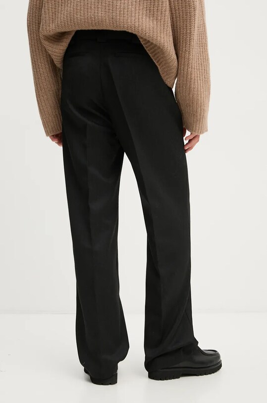 Îmbrăcăminte Won Hundred pantaloni din lana 3216.14221 negru