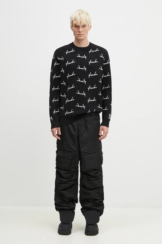 Andersson Bell pantaloni Pocket Bag Cargo dritto nero apa744m