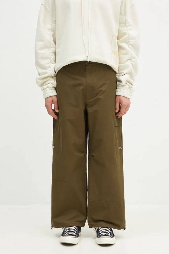 Hlače A-COLD-WALL* Balfron ravni zelena ACWMB310