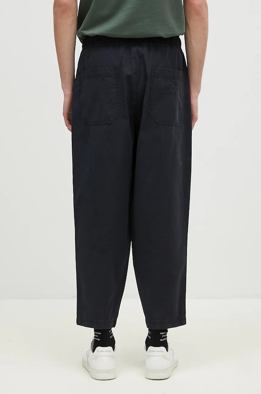 Oblečenie Bavlnené nohavice Barbour Grindle Relaxed Canvas Trouser MTR0721 tmavomodrá