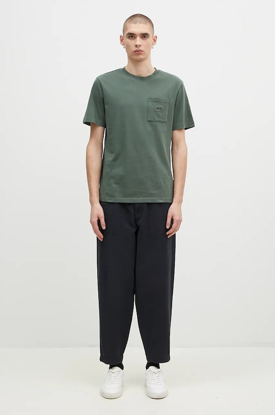 Бавовняні штани Barbour Grindle Relaxed Canvas Trouser MTR0721 темно-синій