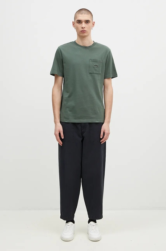 Bavlnené nohavice Barbour Grindle Relaxed Canvas Trouser MTR0721 tmavomodrá