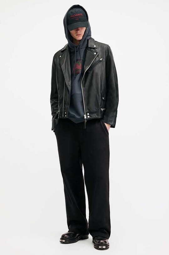 Хлопковые брюки AllSaints CHESTER SWEATPANT хлопок чёрный M004TA