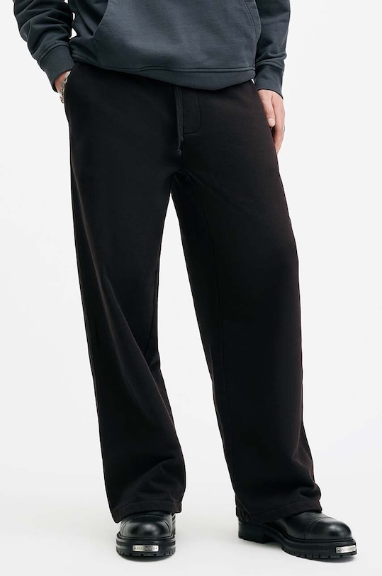 Βαμβακερό παντελόνι AllSaints CHESTER SWEATPANT M004TA μαύρο AW24