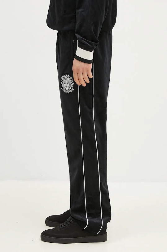 Billionaire Boys Club pantaloni de trening din velur Velour Track Pant B24314 negru AW24