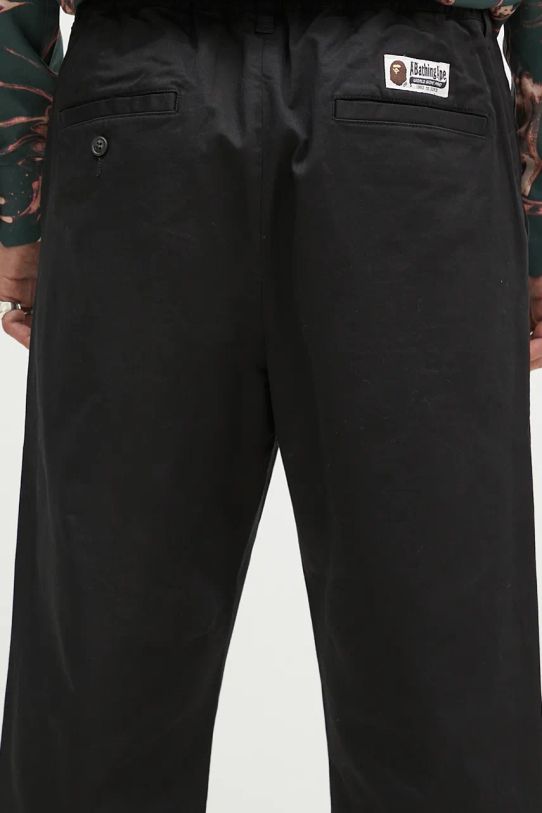 A Bathing Ape trousers One Point Relaxed Fit Chino black 1K80152011