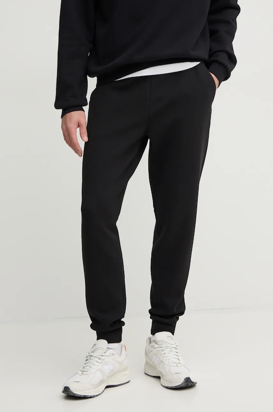 Tepláky Lacoste pletenina černá XH1776