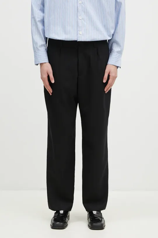 Vlněné kalhoty Our Legacy Borrowed Chino vlna černá M421BBPW