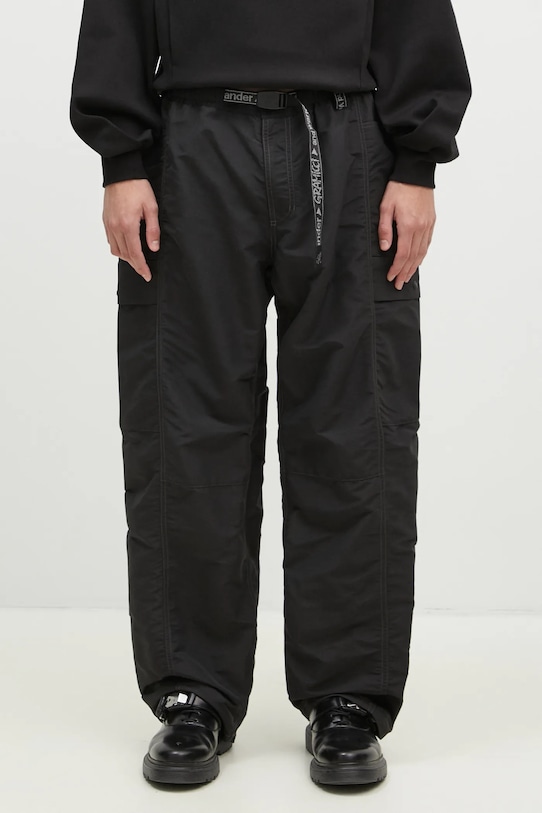 Hlače Gramicci Patchwork Wind Short ravni crna GUP4.F3003.M