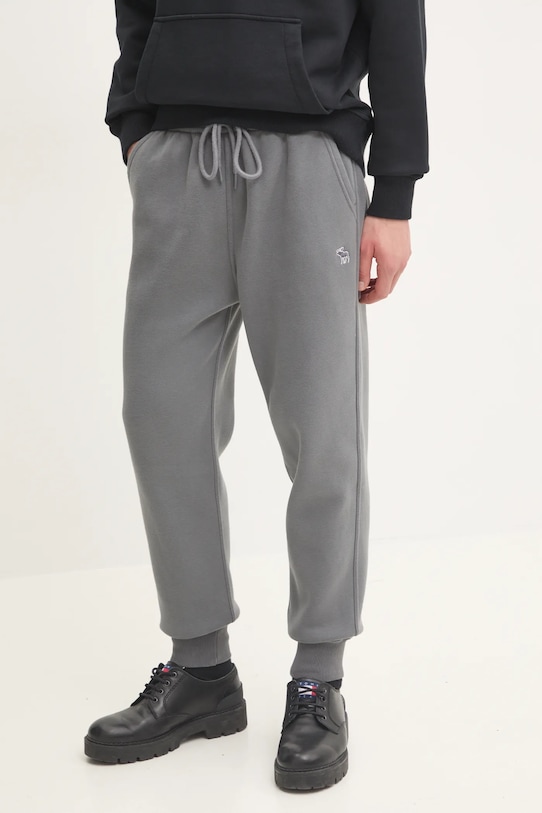 Tepláky Abercrombie & Fitch pletenina sivá KI134.4098.200