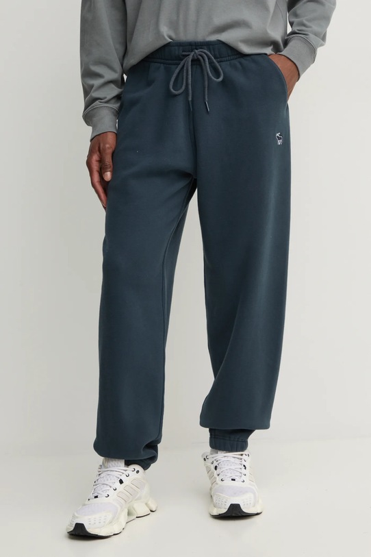 Abercrombie & Fitch pantaloni de trening tricotaj albastru KI134.4099.200