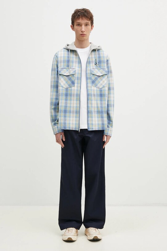 Champion pantaloni Straight Hem Pants 220715 bleumarin