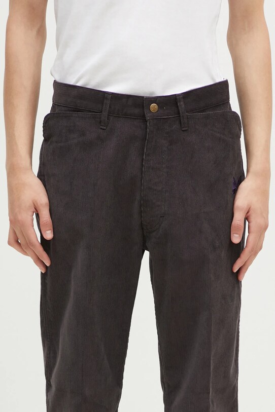 Κοτλέ παντελόνι Needles Straight Jean μωβ PU217