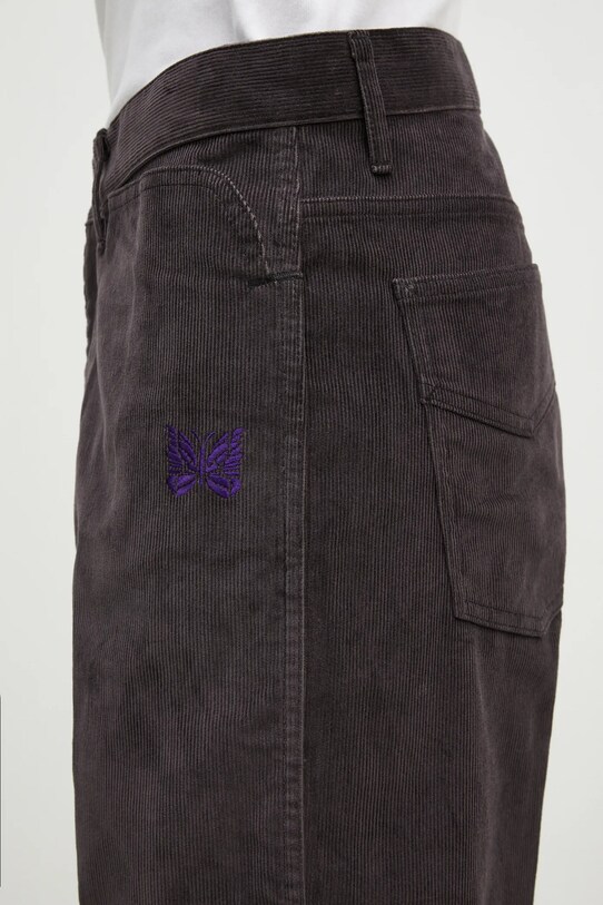 Κοτλέ παντελόνι Needles Straight Jean PU217 μωβ